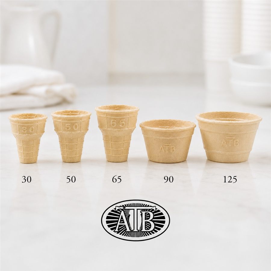 Vasos ATB en tamaños 30, 50, 65, 90 y 125